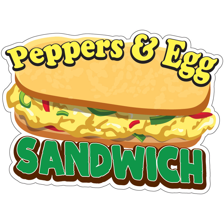 Peppers And Egg Sandwich Die-Cut Decal