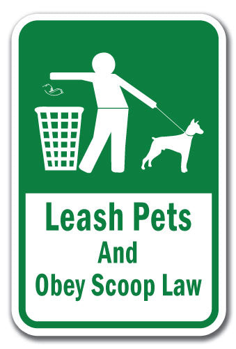 Leash Pets And Obey Scoop Law