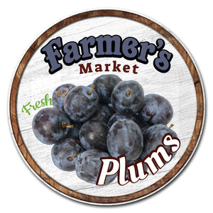 Farmer's Market Plums Circle