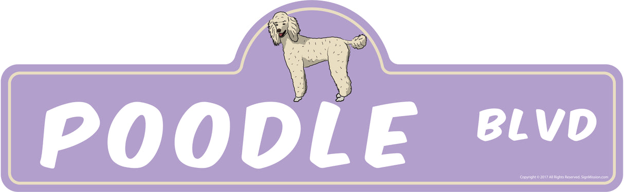 Poodle Street Sign