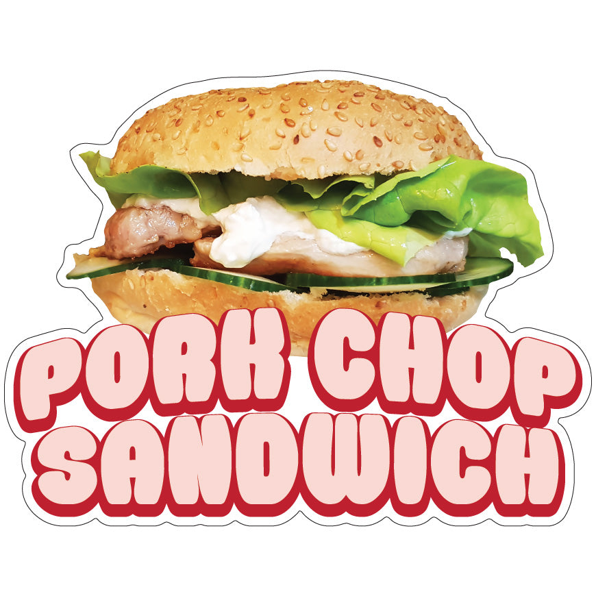 Pork Chop Sandwich Die-Cut Decal