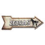 Zebras Arrow Sign