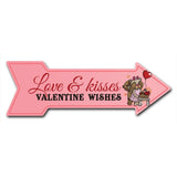 Valentine Wishes Arrow Sign