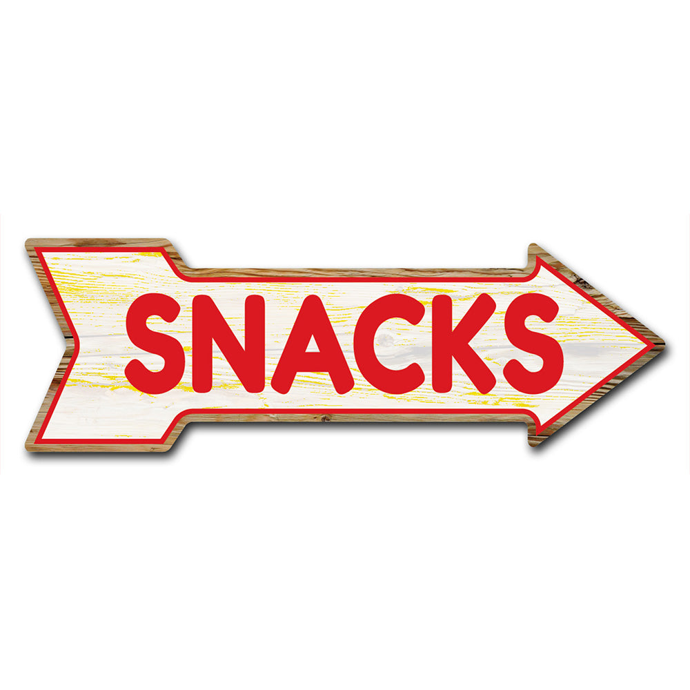 Snacks Arrow Sign