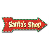 Santa's Shop Arrow Sign