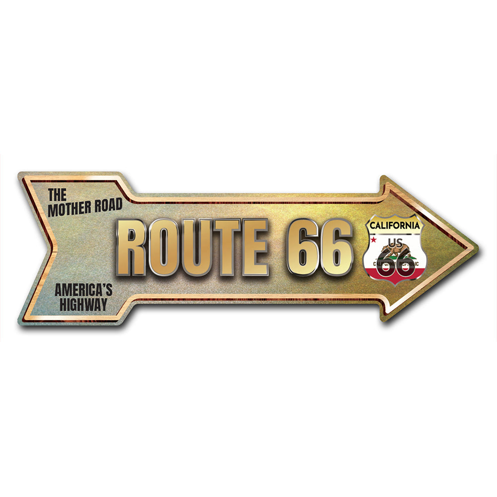 Route 66 California Arrow Sign
