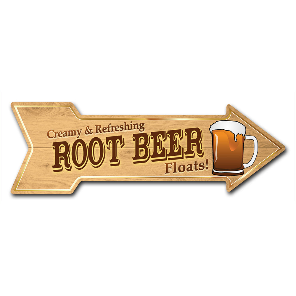Root Beer Arrow Sign