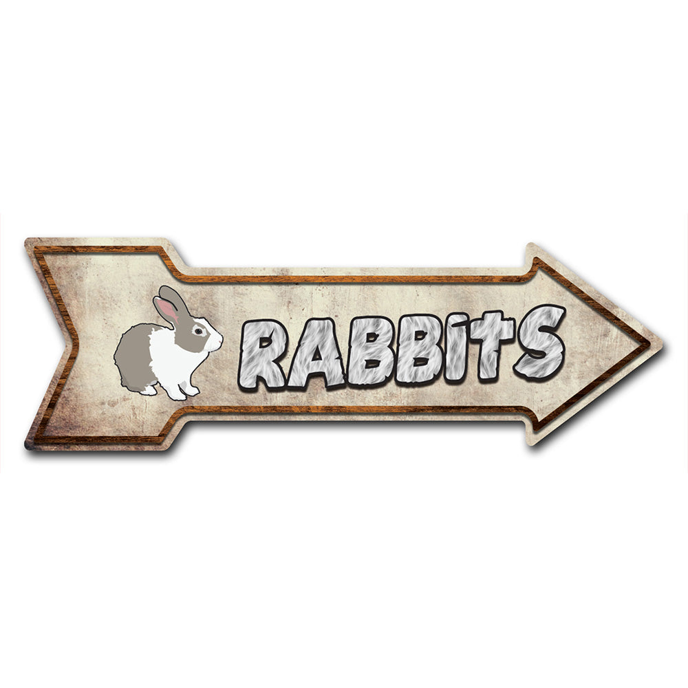 Rabbits Arrow Sign