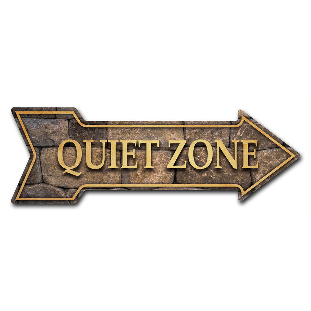 Quiet Zone Arrow Sign