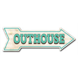Outhouse Arrow Sign