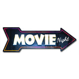 Movie Night Arrow Sign