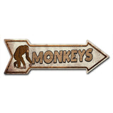Monkeys Arrow Sign