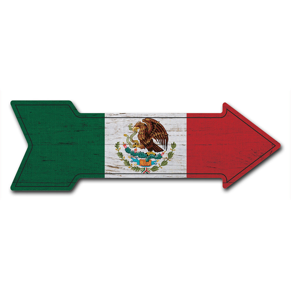 Mexico Flag Arrow Sign