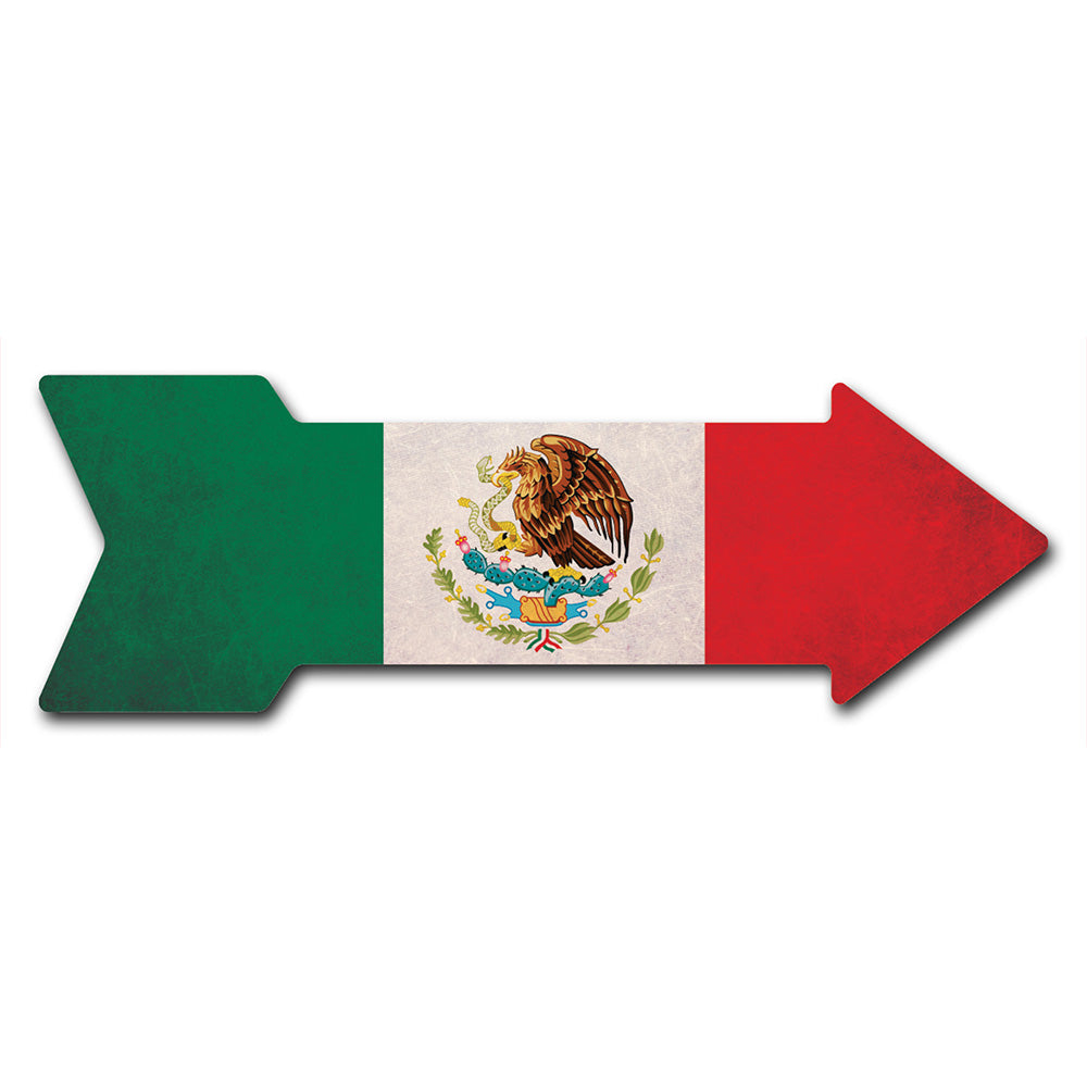 Mexico Flag 2 Arrow Sign