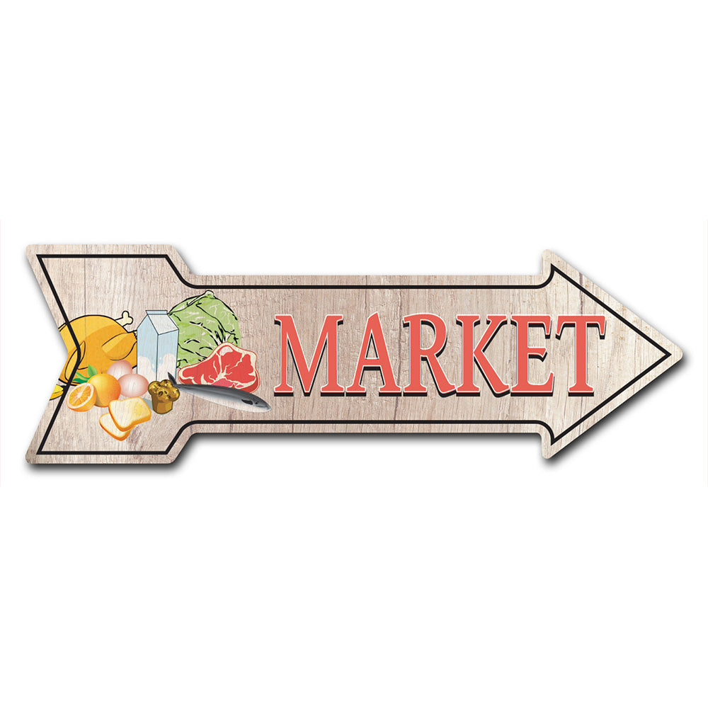 Market 2 Arrow Sign
