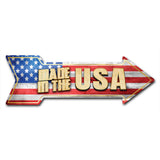 Made In The Usa Arrow Sign