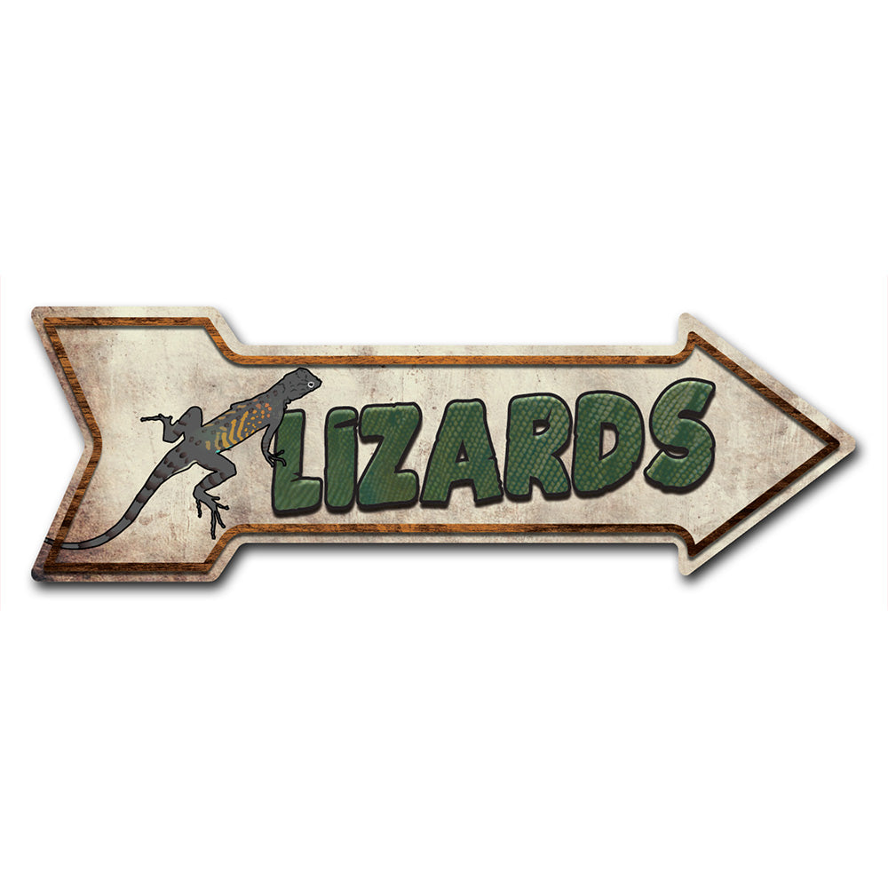 Lizards Arrow Sign