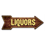 Liquors Arrow Sign