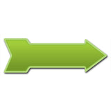 Lime Green Arrow Sign