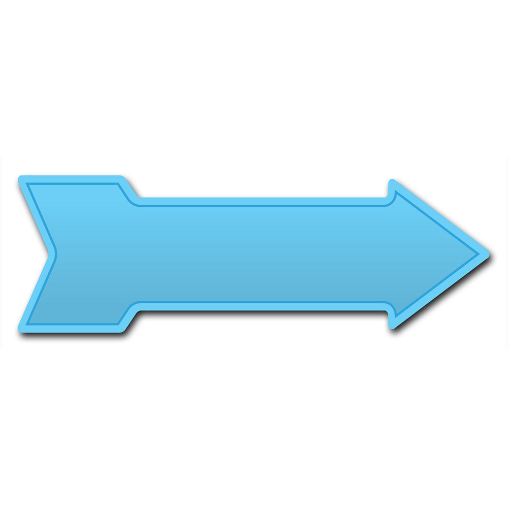 Light Blue Arrow Sign
