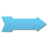 Light Blue Arrow Sign