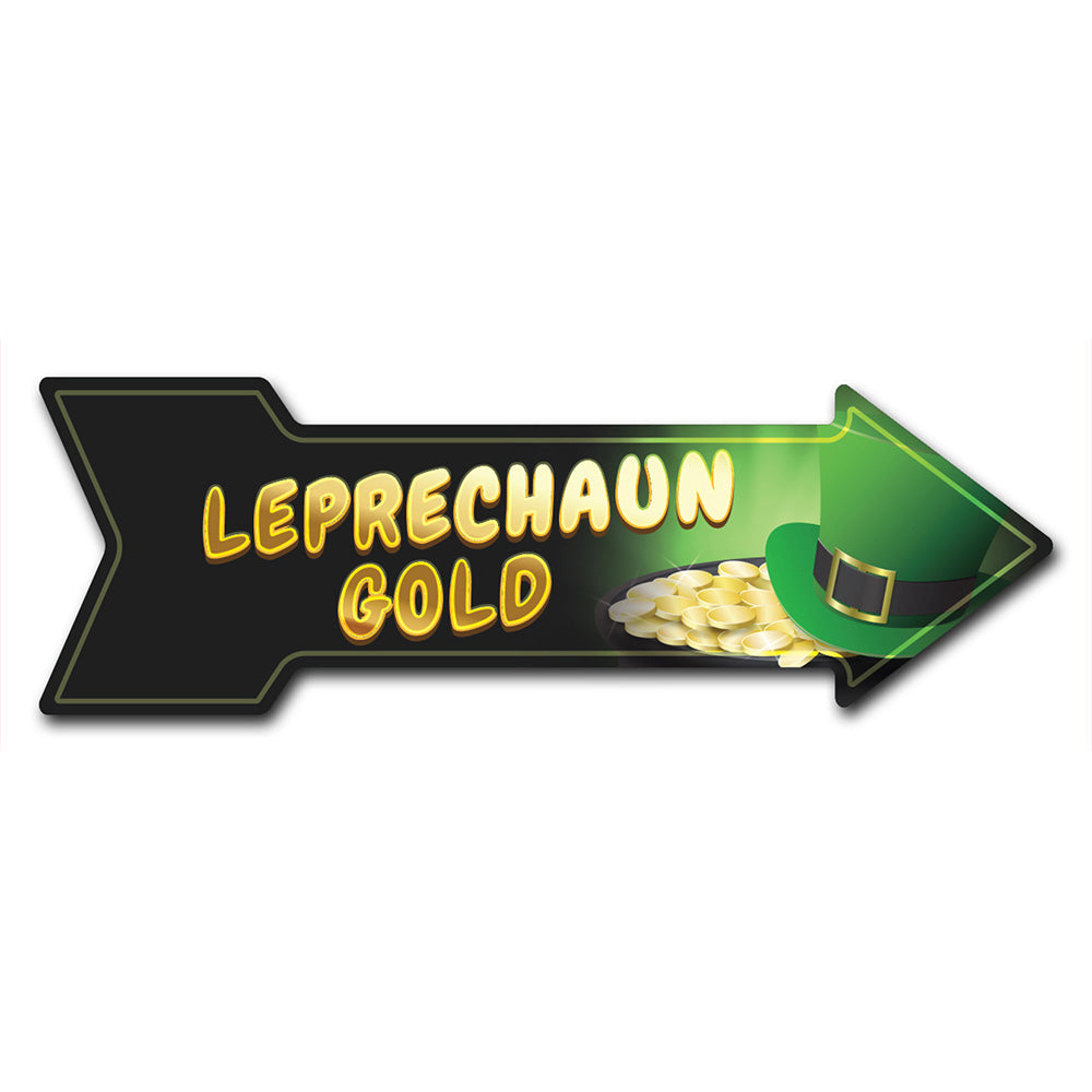 Leprechaun Gold Arrow Sign