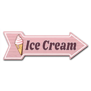 Ice Cream Arrow Sign