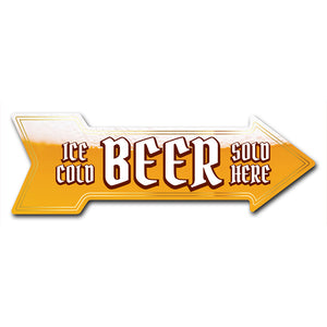 Ice Cold Beer 2 Arrow Sign