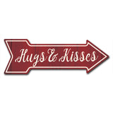 Hugs And Kisses Arrow Sign