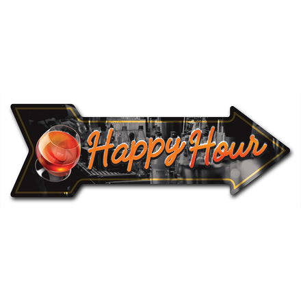 Happy Hour Arrow Sign