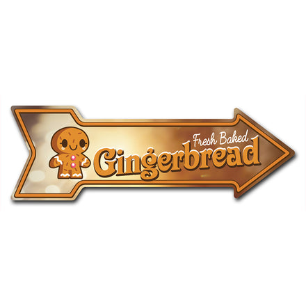 Gingerbread Arrow Sign