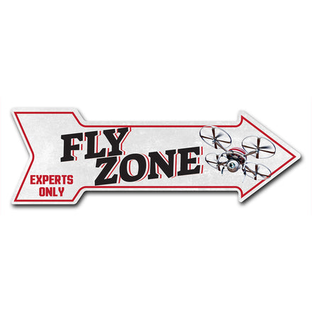 Fly Zone Arrow Sign