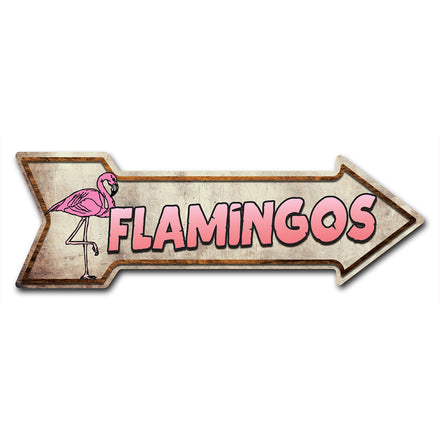 Flamingos Arrow Sign