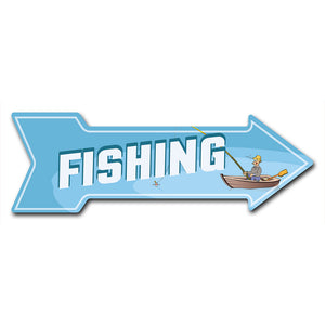 Fishing Arrow Sign