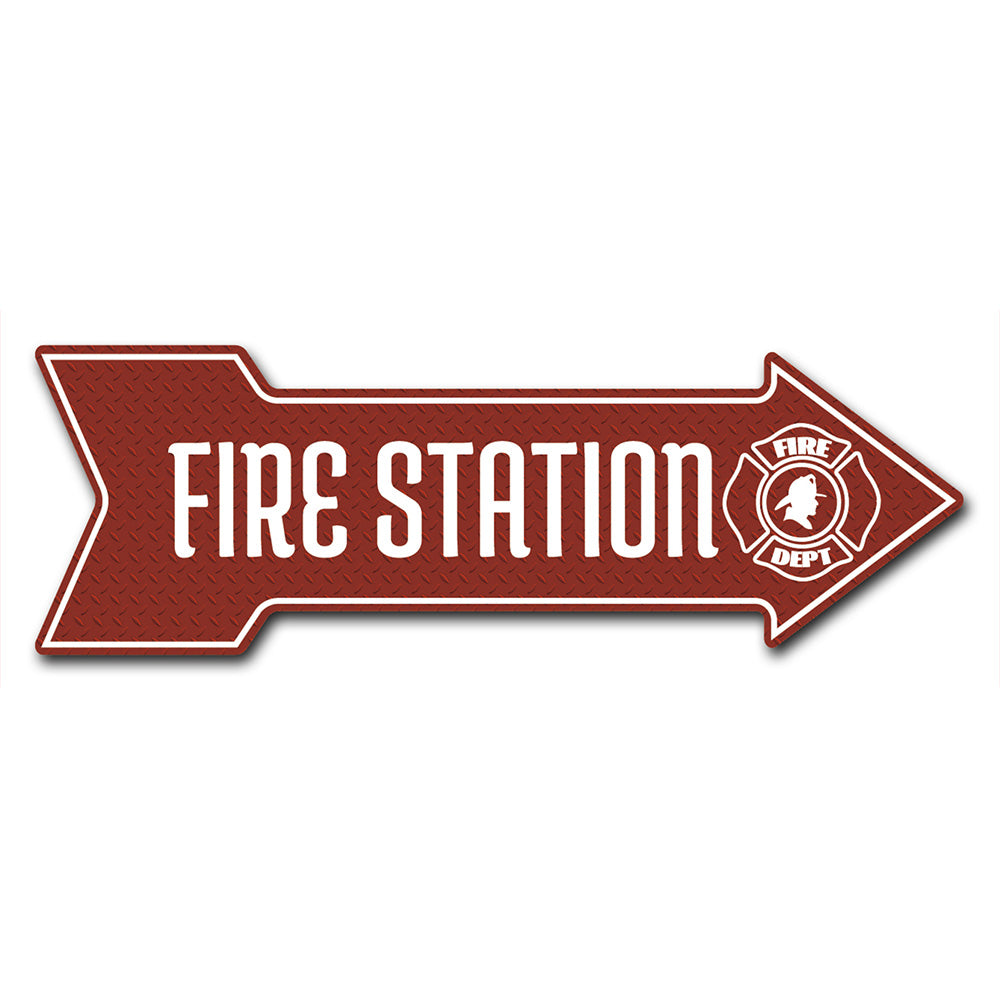 Fire Station Arrow Sign