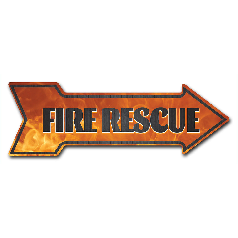 Fire Rescue Arrow Sign