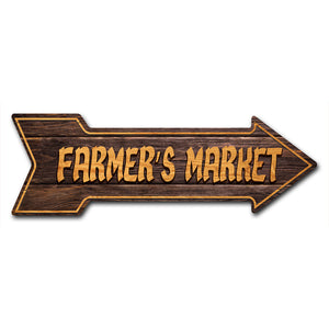 Farmer's Market Arrow Sign