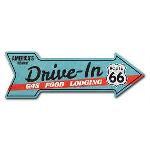 Drive In Route 66 Arrow Sign