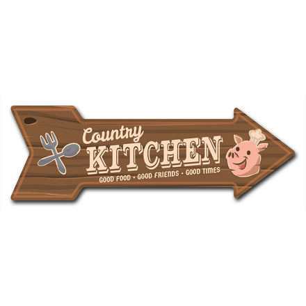 Country Kitchen Arrow Sign