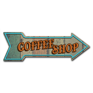 Coffee Shop Arrow Sign