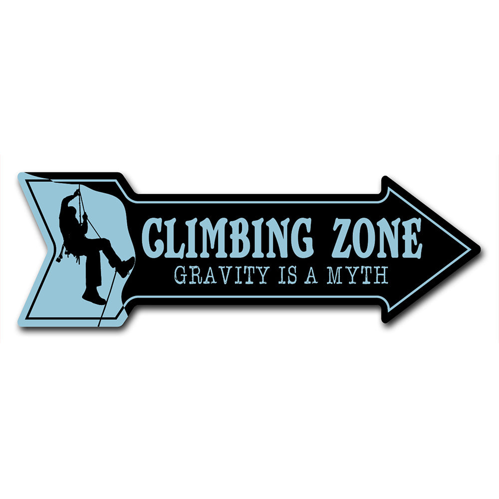 Climbing Zone Arrow Sign