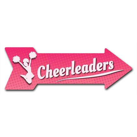 Cheerleaders Arrow Sign