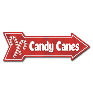 Candy Canes Arrow Sign