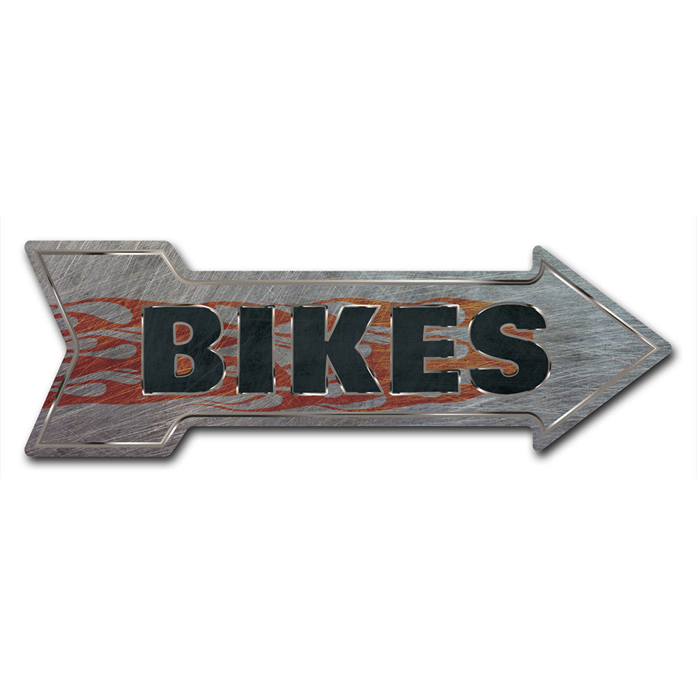 Bikes Arrow Sign