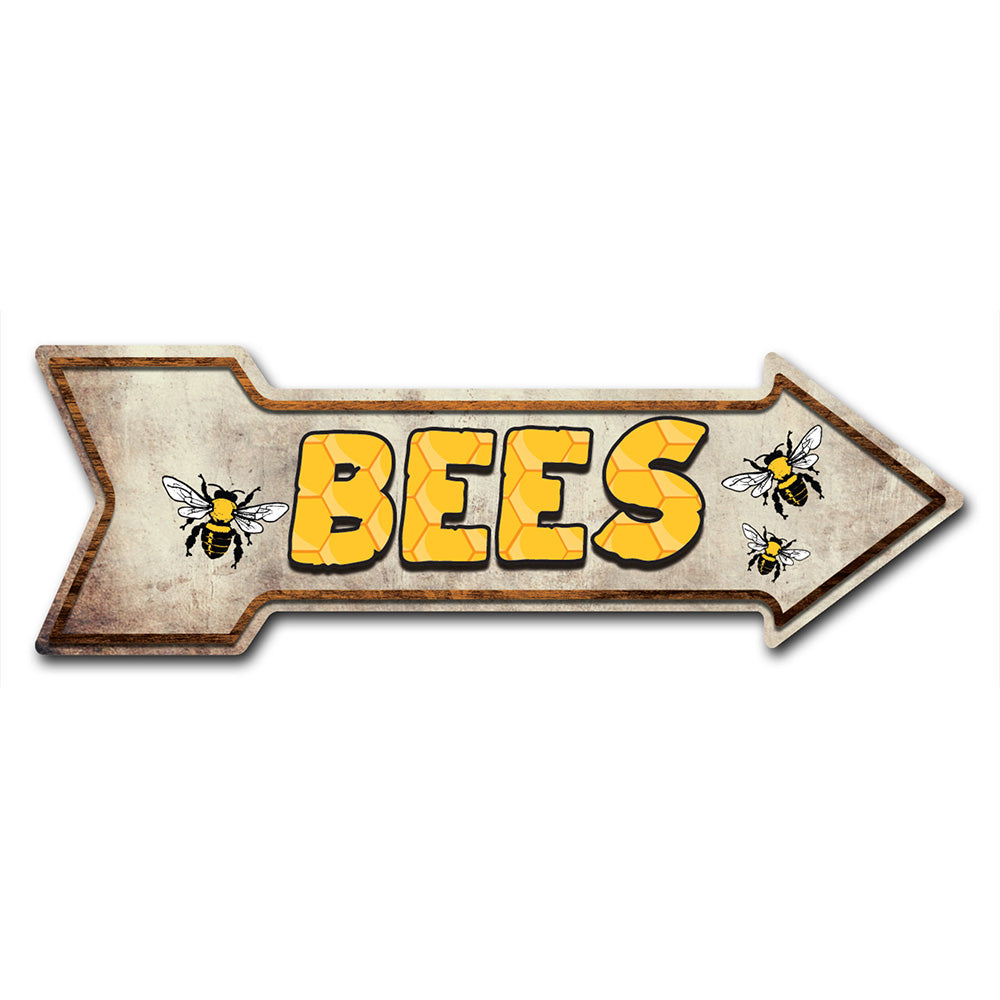 Bees Arrow Sign