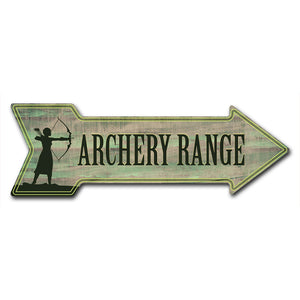 Archery Range Arrow Sign