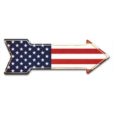 American Flag Arrow Sign