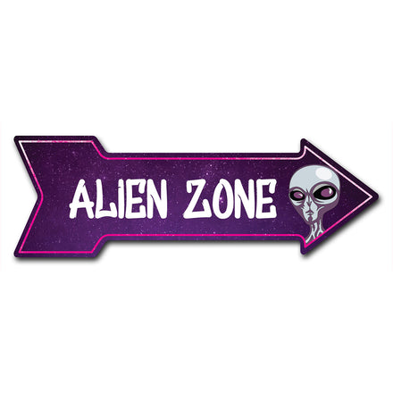 Alien Zone Arrow Sign