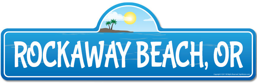 Rockaway, OR Oregon Beach Street Sign