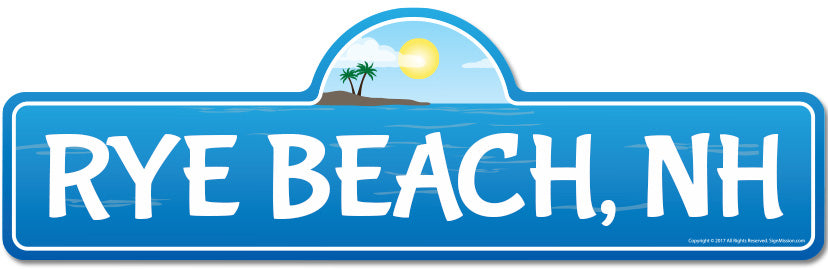 Rye, NH New Hampshire Beach Street Sign